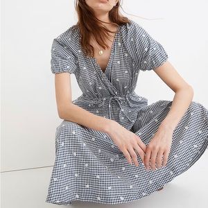 Madewell Gingham Wrap Dress
